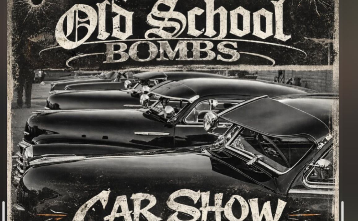 Old School Bombs Car Show partial flyer May 2026